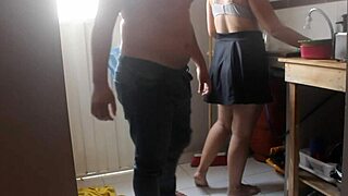 Fucking Stepsister's Big Ass For Washing Dishes, Ending With Cumshot