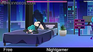 Nightgamer features cute girlfriend in erotic hentai anime scenes with friends