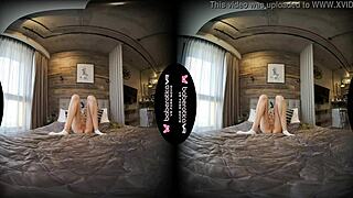i'm solo blonde cock teaser mika masturbatin in vr with toys