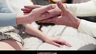 lily larimar embraces her best friend jazmin luv with hands on