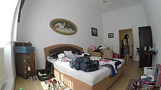 Party girls try on panties in the backroom