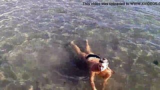 Milf Teases with Candy Body on a Crowded Public Beach