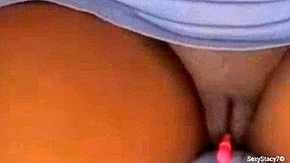 Sexystacy7 Shows Off Sexy Cameltoe and Gaping Pussy