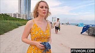 Check out this hot MILF flashing