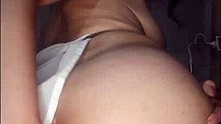 Teen in cosplay rubs her body and relaxes