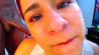 Masturbation leads to cum on face