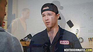 yo, check this hung repairman jayden marcos giving aj sloan a raw interracial assfucking as a special service!