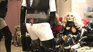 Roxina2007 Fetish Lady In White Performs Rubber Doll Show