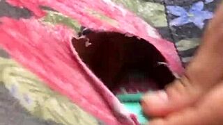 She teases her tight pussy, getting it soaked for a wild squirt