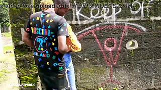 Ebony Girlfriend Gets Assfucked Outdoors For Free Fuel Deal