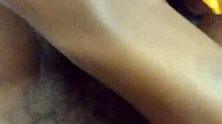 Slim thick girl gagging on a big black cock
