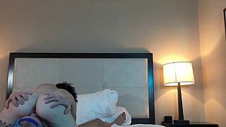Detailed muff diving on the hot petite 18+ woman's shaved pussy with tattoos.