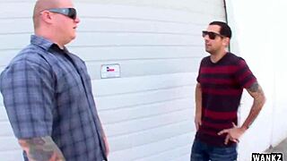 Hey, Storage Wars parody with brunette babe giving blowjob and wanking. 😈