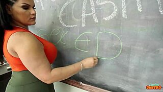 Miss Angelina Castro Teaches Coed Maggie Green How To Do Orals