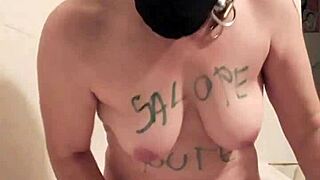 French Esclave F in Wild BDSM Masturbation Uro Session, Wow!