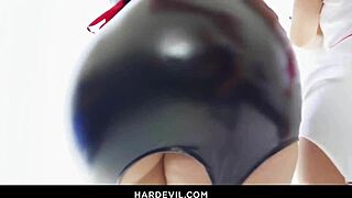 these hot lesbians dive into wild enema and ass play fun.