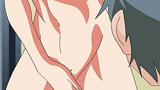 dragon ball z parody with android 18's rough anime blowjob