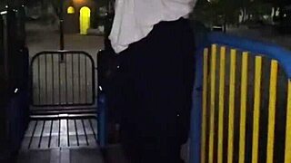 wandering town with rabbit tail, quickie fun outdoors