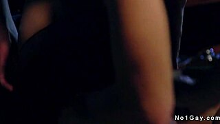 gay anal sex in convertible middle of night with muscular bodybuilder