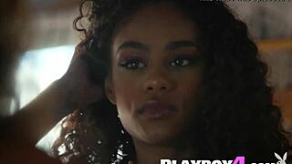 Amazing black teen dancer Scarlit Scandal poses in lingerie