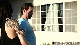 Tattooed Emo Girl Feels Intense Pleasure During Facial