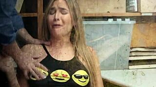 This big booty teen thief's heart races as she rides the officer's huge cock in the security office.