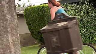 jodi taylor switches from riding a bike to a monster cock in minutes 😏