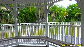 Sabrina Gives A Street Blowjob In POV