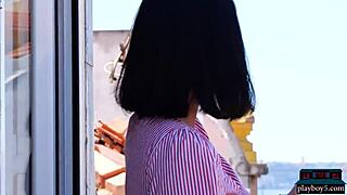 Hey, check this Indian milf Angel Constance stripping for Playboy!