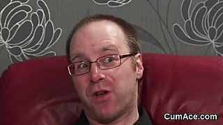 Slutty centerfold swallows cum shot on her face in extreme blowbang 😜