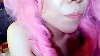 she's swallowing big things, monster cocks and all, with her big tits bouncing