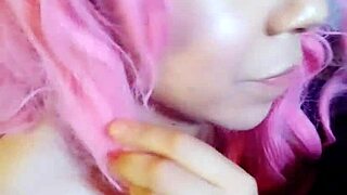 she's swallowing big things, monster cocks and all, with her big tits bouncing