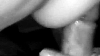 Juicy milf jerks off lover's cock, he cums on her big tits