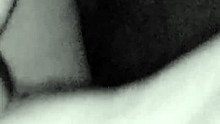 Juicy milf jerks off lover's cock, he cums on her big tits