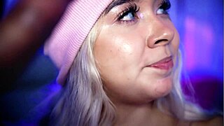 Pretty Face Girl Sucks Cock Close To Camera