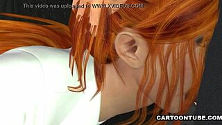 Busty 3D secretary nails it at the office