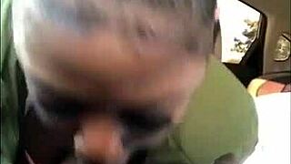 A couple enjoys oral in the Chipotle parking lot.