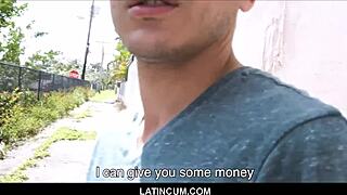 Straight Latino jock meets gay guy for cash in POV session