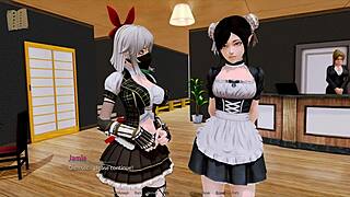 What happens in harem hotel 44 with anime hentai?