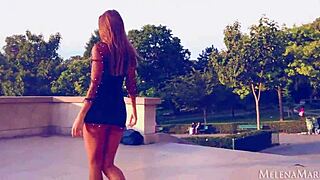melena maria rya enjoys public outdoor adventures in paris!