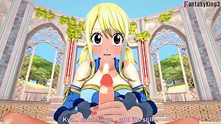 Lucy Heartfilia sucking deepthroat? Fairy Tail full version on sheer fantasyking3.