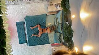 Monika Fox Poses Nude On The Bed With Pierced Nipples.