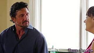 Cute Brunette Masseuse Rides Monster Cock For Intense Cumshot Facial