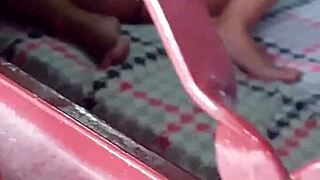 Wife caught in naughty masturbation act