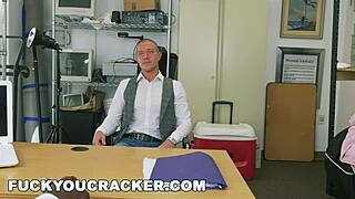 gay casting interview in the office backroom