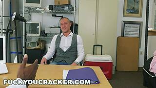 gay casting interview in the office backroom