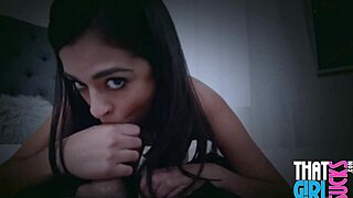 Petite latina teen performs oral from pov perspective