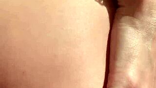 Quickie Swallowing Sperm Behind House Corner While Grilling with Friends