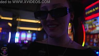 Raven Vice, Hot White Slut, Seduces Old Man at Golden Gate Casino in Vegas