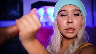 Blonde Babe Teases Boyfriend With Seductive Footjob